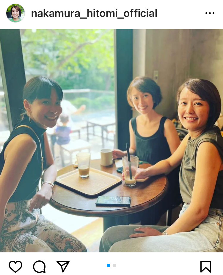 元フジテレビのフリーアナ中村仁美のインスタグラムから