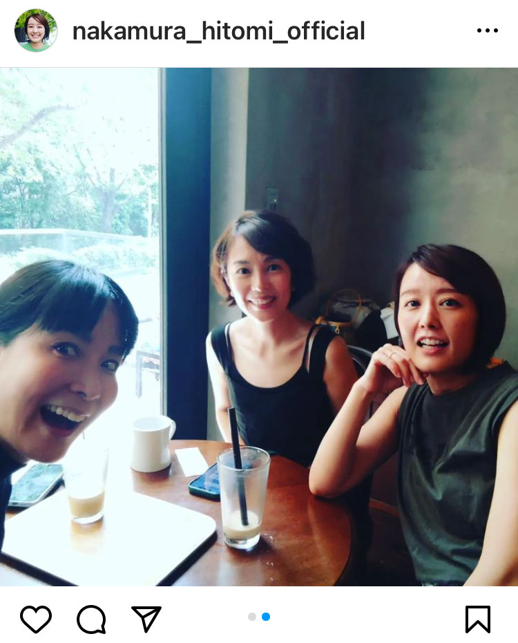 元フジテレビのフリーアナ中村仁美のインスタグラムから