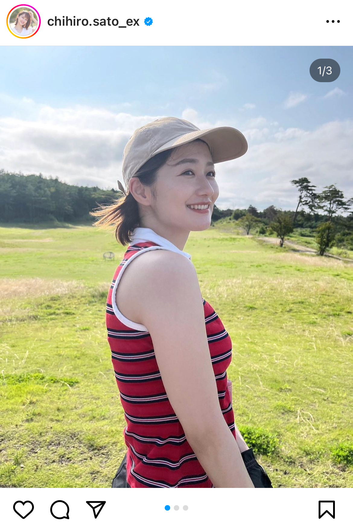 佐藤ちひろアナのインスタグラムから