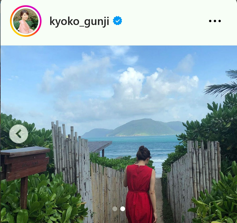 郡司恭子アナのインスタグラムから