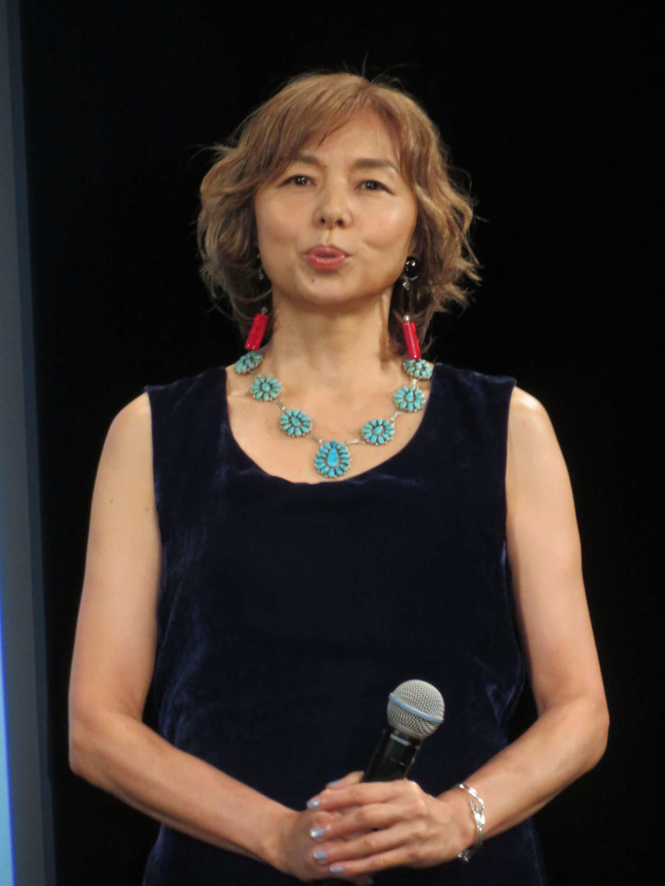 映画「春に散る」完成披露試写会に登壇した山口智子（撮影・村上幸将）