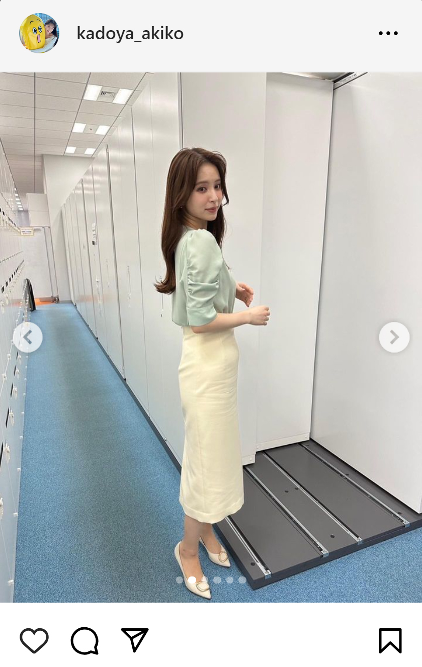 角谷暁子アナのインスタグラムから