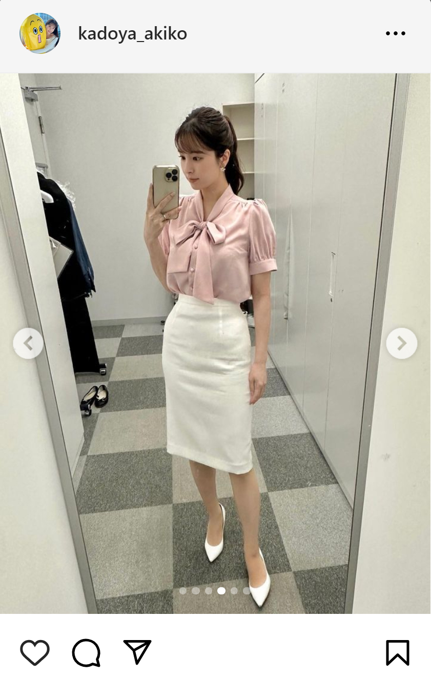 角谷暁子アナのインスタグラムから