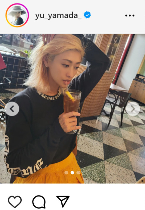 山田優のインスタグラムから