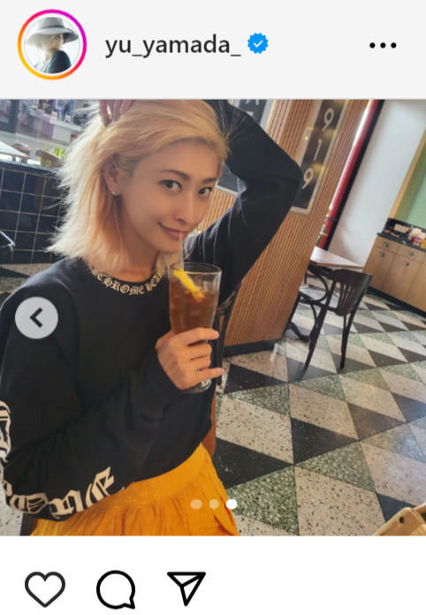 山田優のインスタグラムから