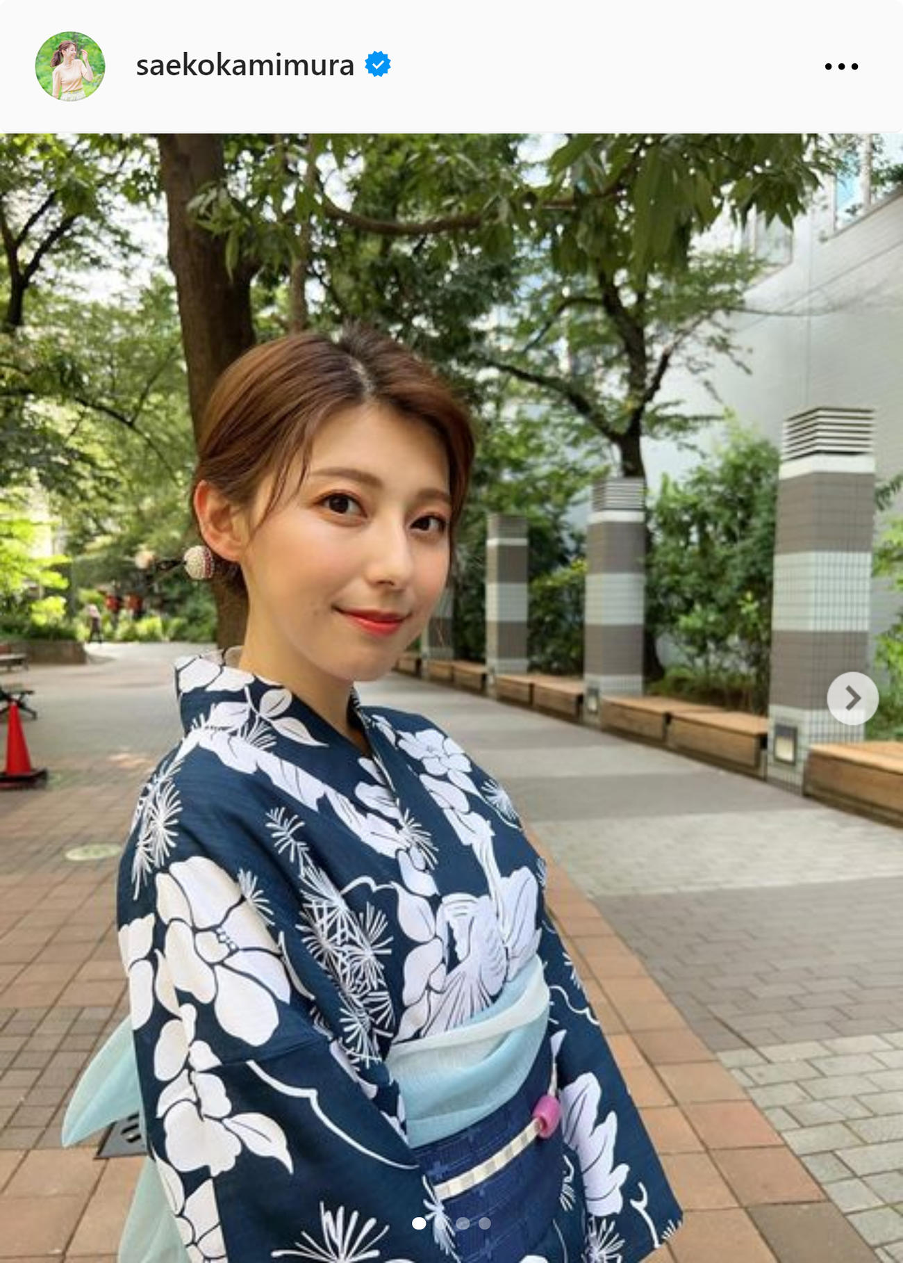 TBS上村彩子アナのインスタグラムから