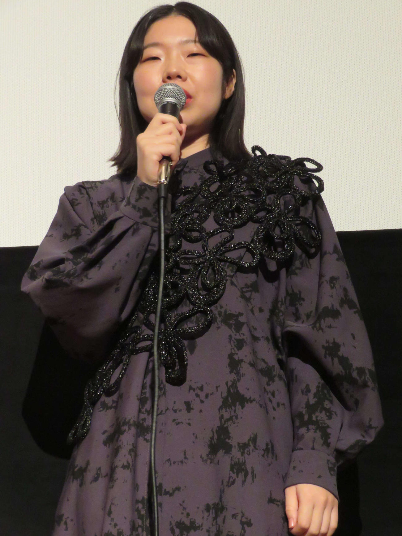 映画「炎上する君」先行上映会に登壇した、うらじぬの（撮影・村上幸将）