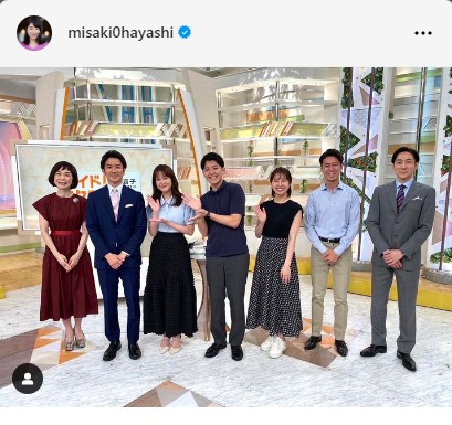 林美沙希アナウンサーのインスタグラムから