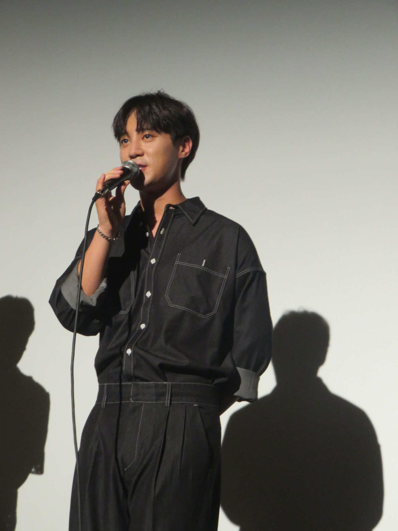 映画「ランサム」の舞台あいさつに出席したユン・ソンモ