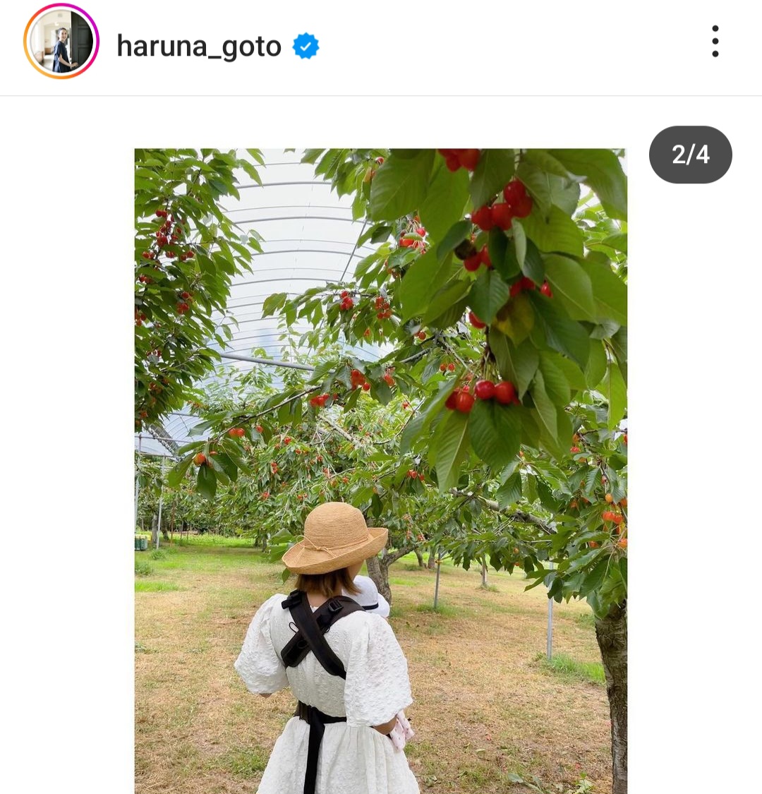 後藤晴菜のインスタグラムから
