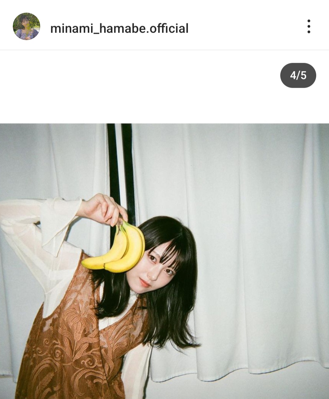 浜辺美波のインスタグラムから