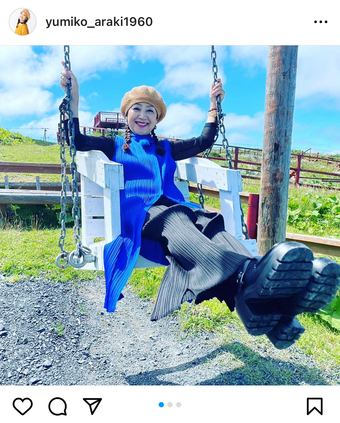 荒木由美子のインスタグラムから
