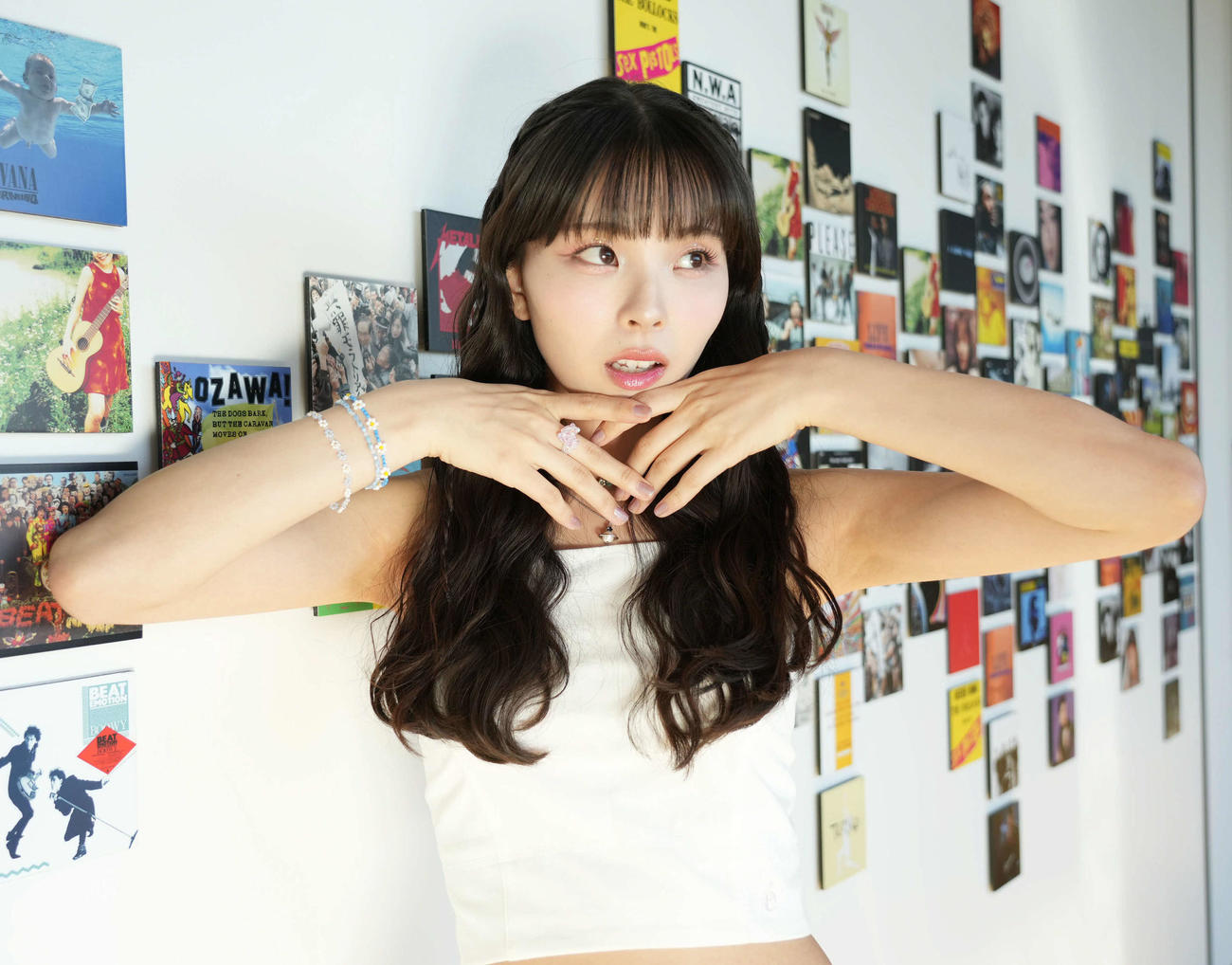 7月26日に配信される新曲「C.O.S.M.I.C LOVE」がGalaxy Z Flip4のWEB CM挿入歌となった川口ゆりな（2023年7月24日撮影）