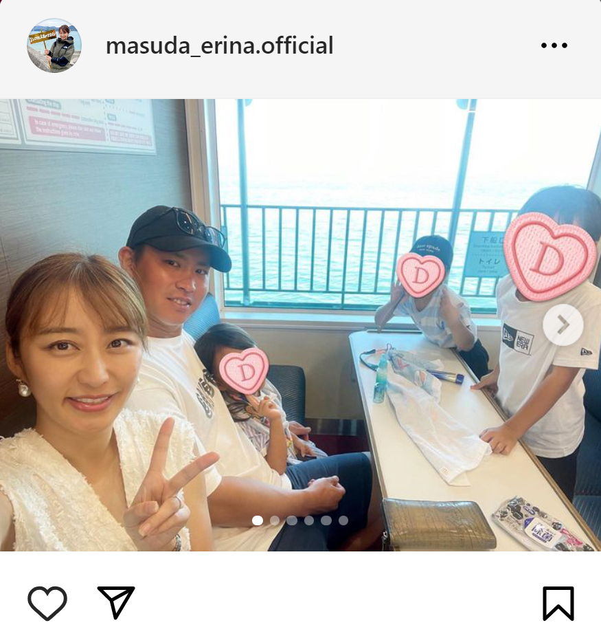 枡田絵理奈のインスタグラムから