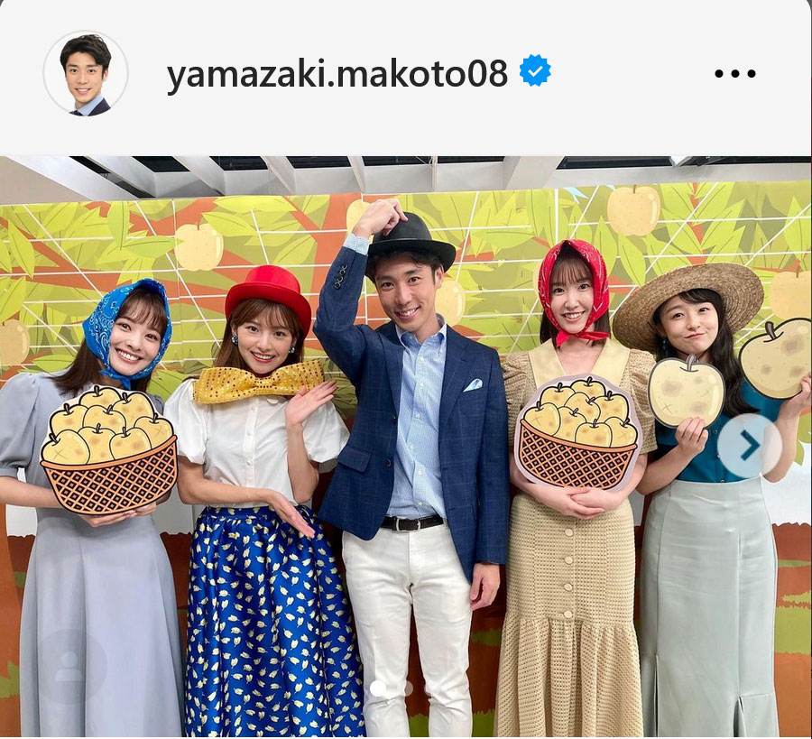 日テレ山崎誠アナのインスタグラムから