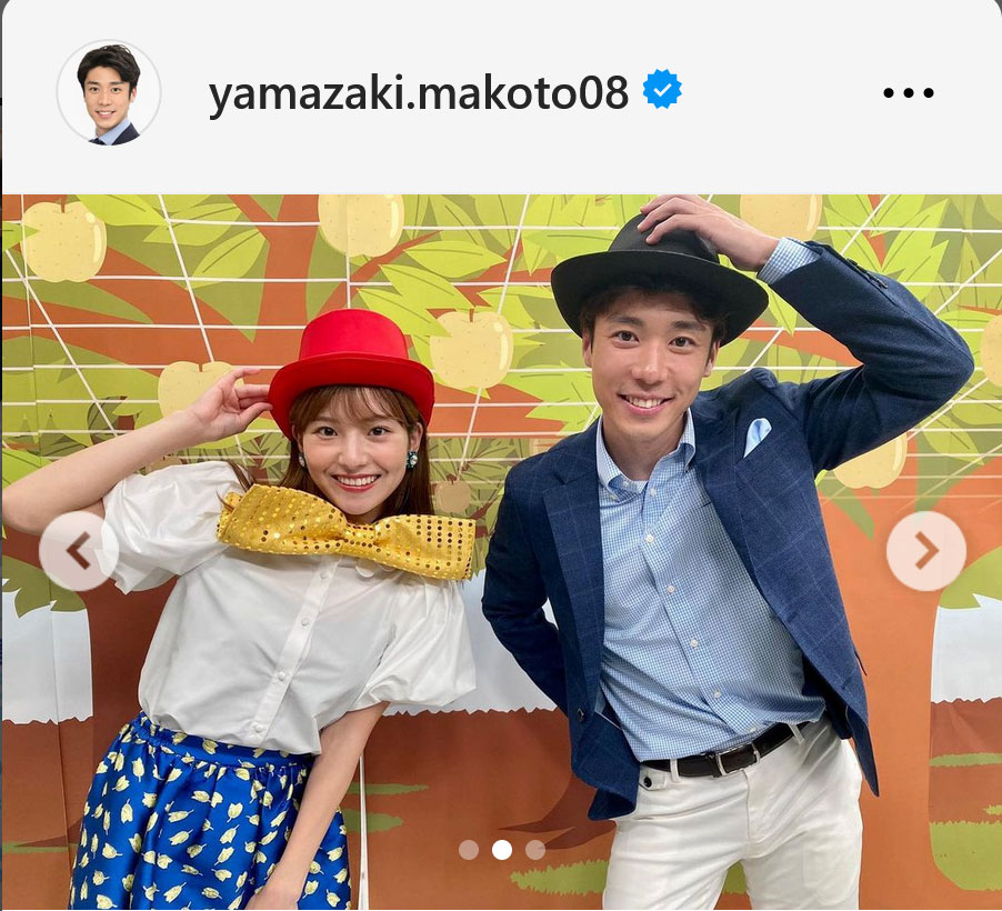 日テレ山崎誠アナのインスタグラムから