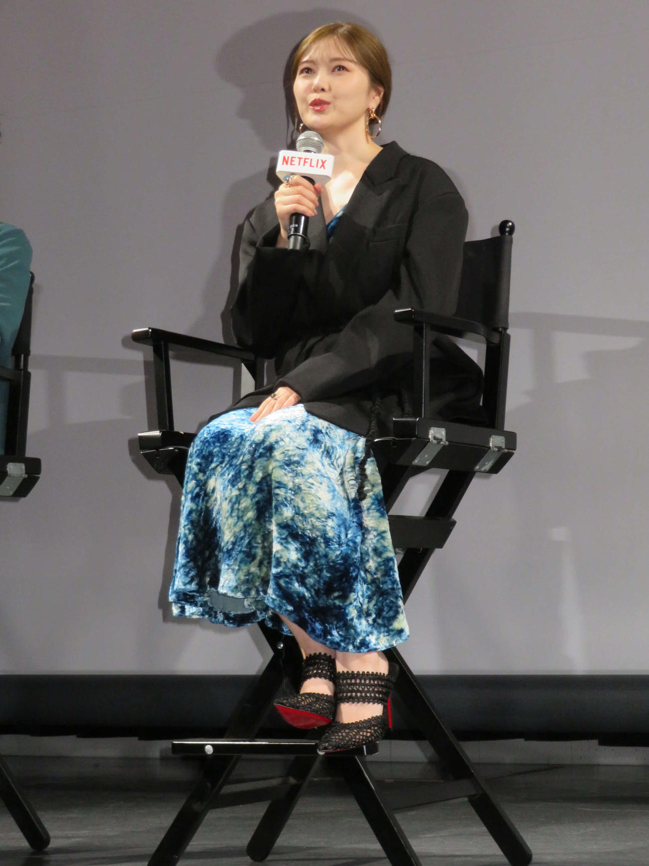 Netflix映画映画「ゾン100～ゾンビになるまでにしたい100のこと～」上映イベントに登壇した白石麻衣（撮影・村上幸将）