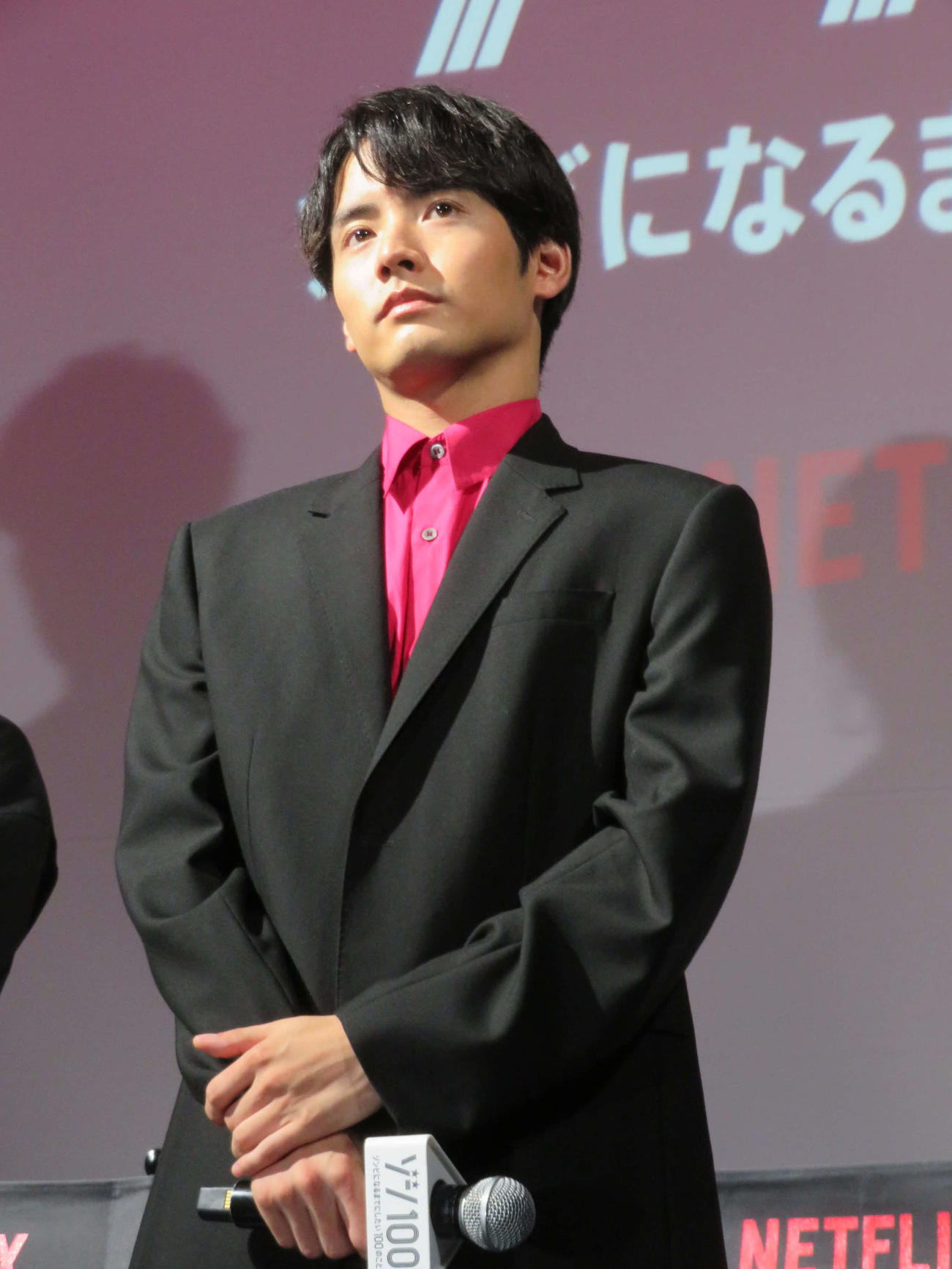 Netflix映画映画「ゾン100～ゾンビになるまでにしたい100のこと～」上映イベントに登壇した赤楚衛二（撮影・村上幸将）