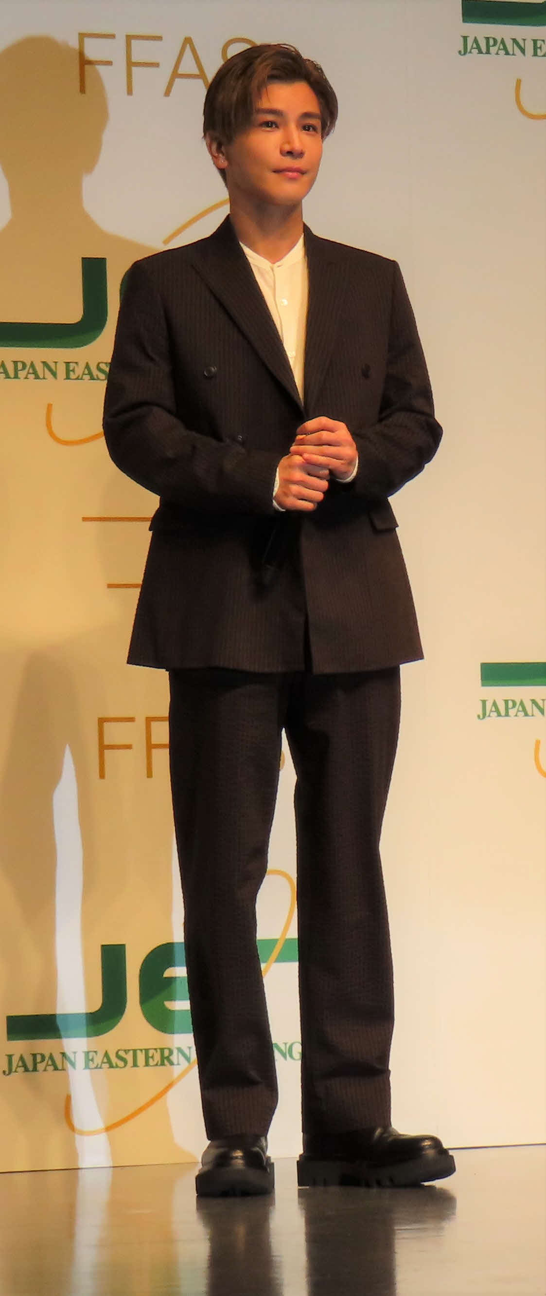 スキンケアブランド「FFAS」アンバサダー就任発表会に出席した岩田剛典（撮影・玉利朱音）