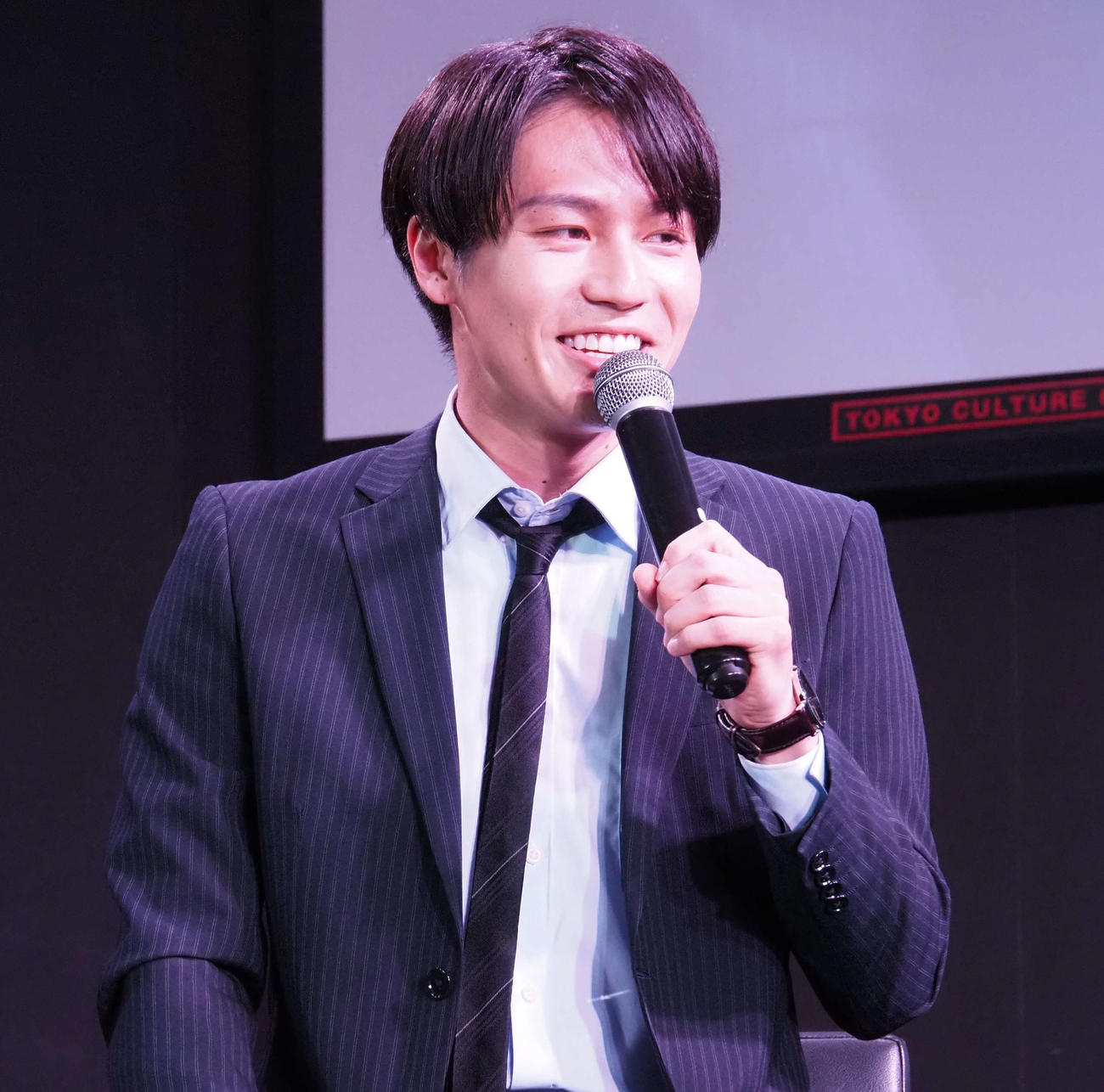 MBSドラマ特区「結婚予定日」先行上映イベントに出席したTravis Japan松田元太（撮影・遠藤尚子）