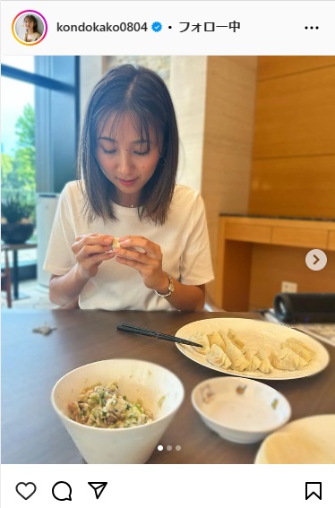 近藤夏子アナウンサーのインスタグラムから