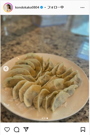近藤夏子アナウンサーのインスタグラムから