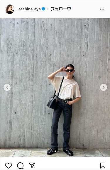 朝比奈彩のインスタグラムから