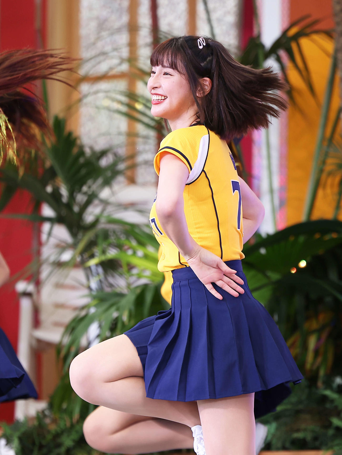 「お台場冒険王2023 SUMMER SPLASH！」でパフォーマンスするパッションシスターズのチュンチュン（撮影・河田真司）