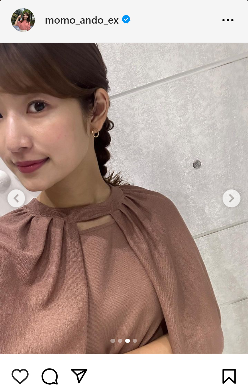 安藤萌々アナのインスタグラムから