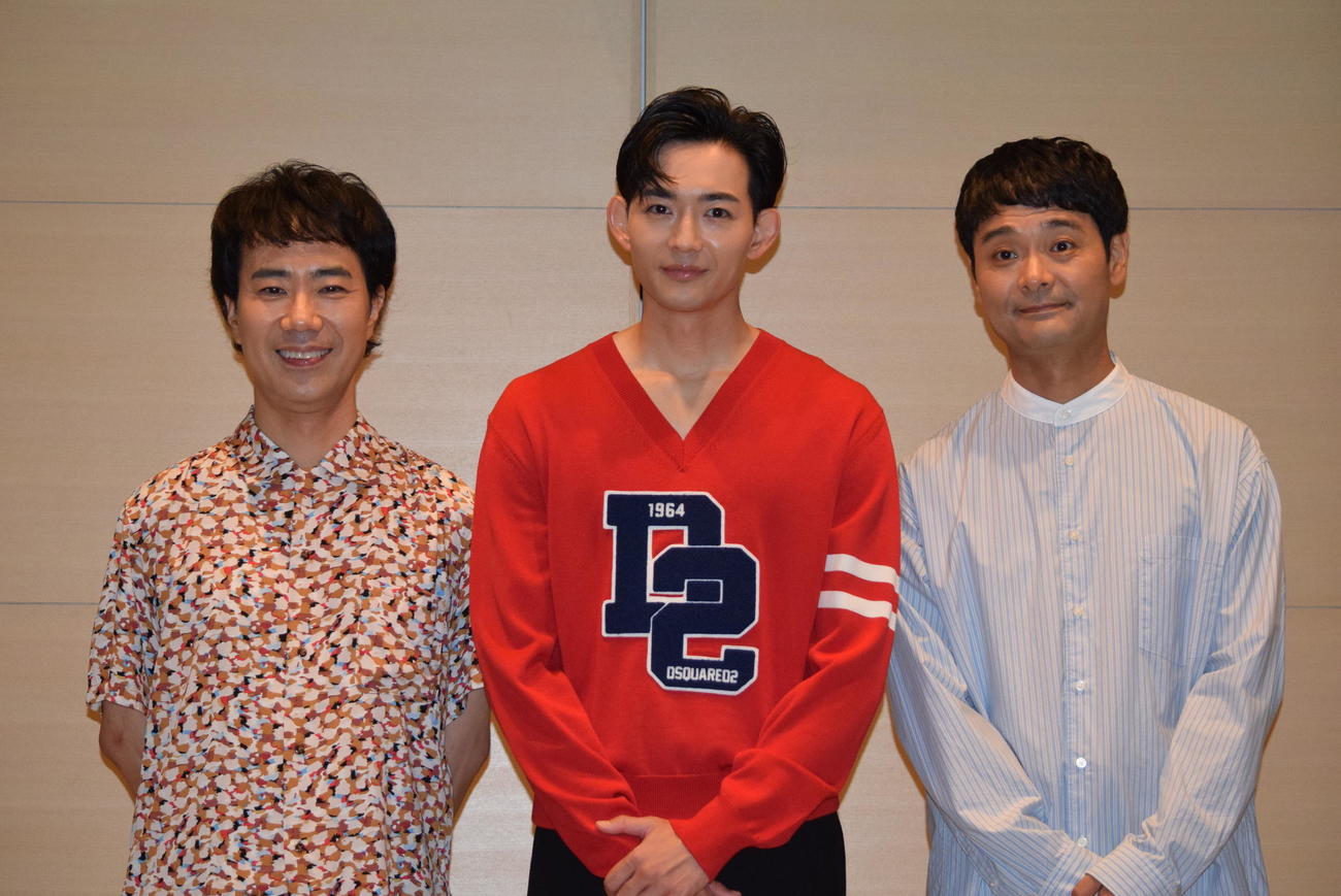 左から、藤井隆、竜星涼、ノゾエ征爾（撮影・阪口孝志）