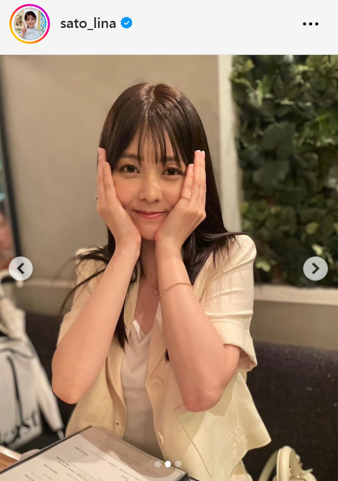 佐藤梨那アナのインスタグラムから