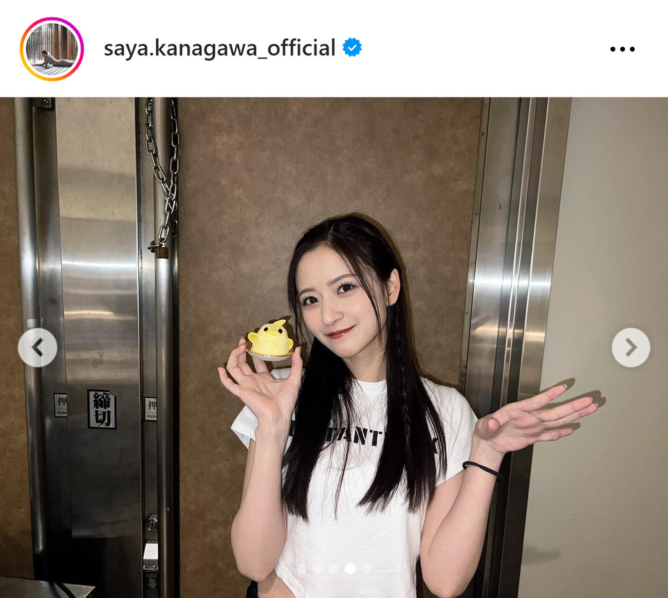 金川紗耶のインスタグラムから