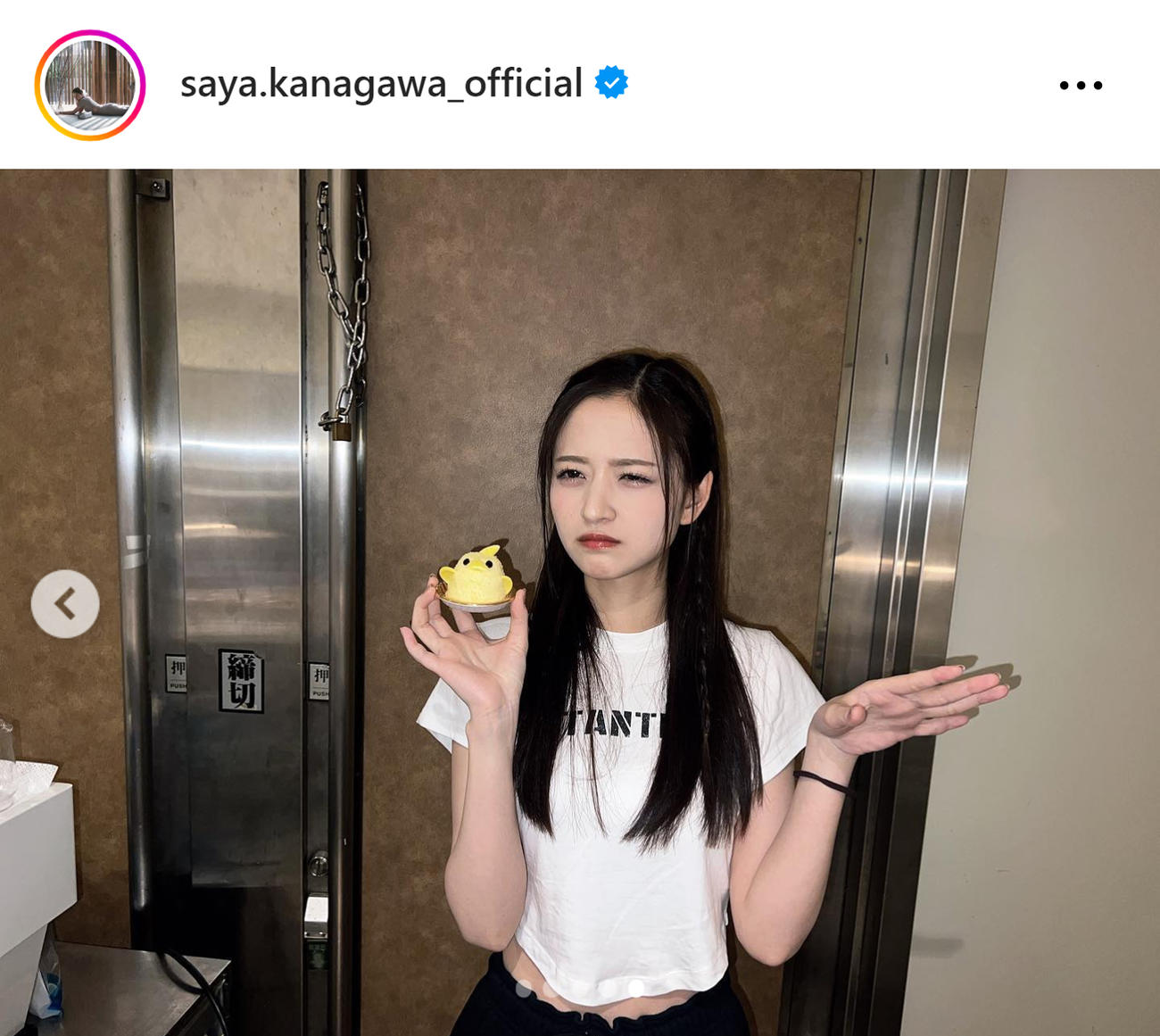 金川紗耶のインスタグラムから