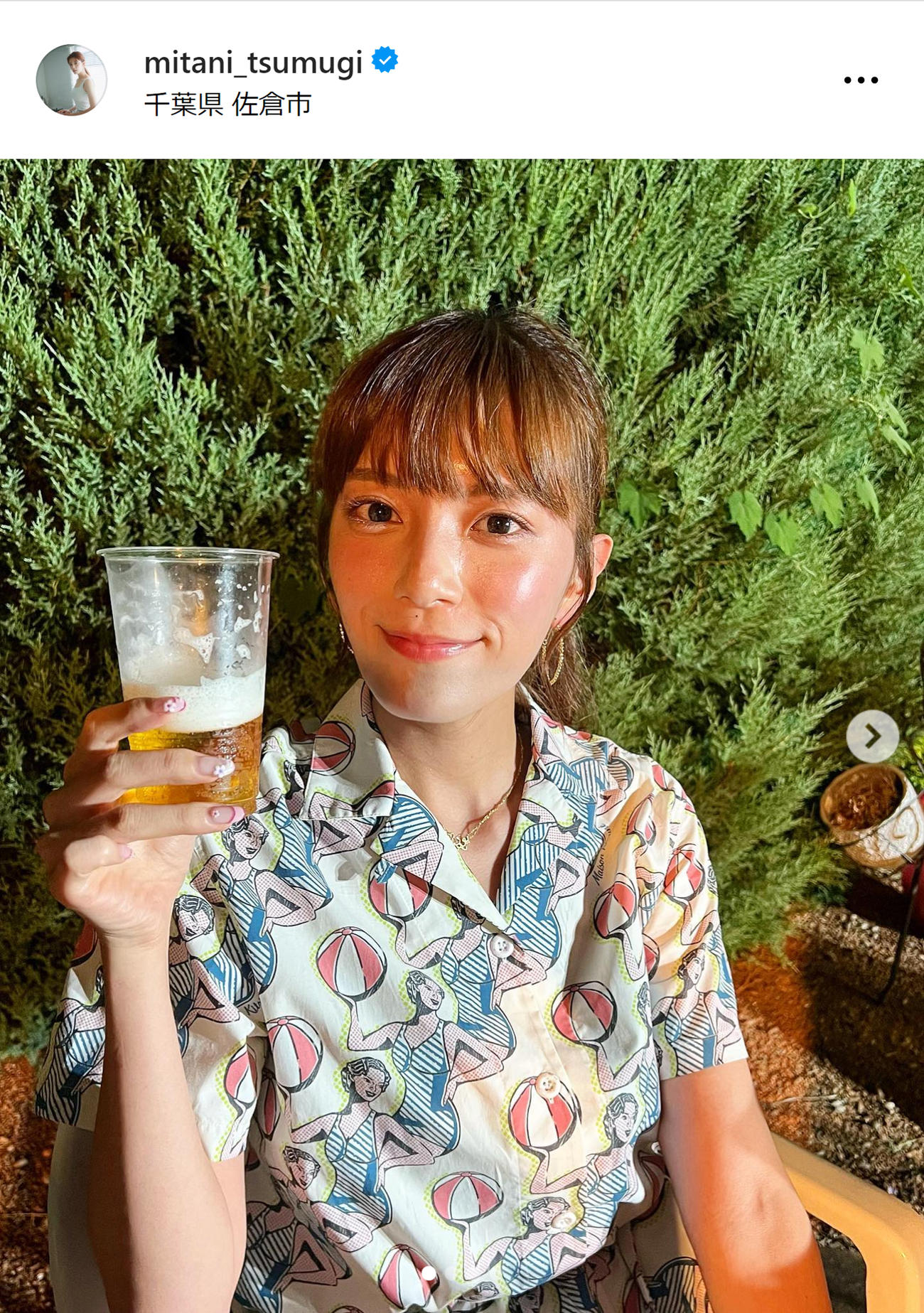 テレ朝三谷紬アナのインスタグラムから