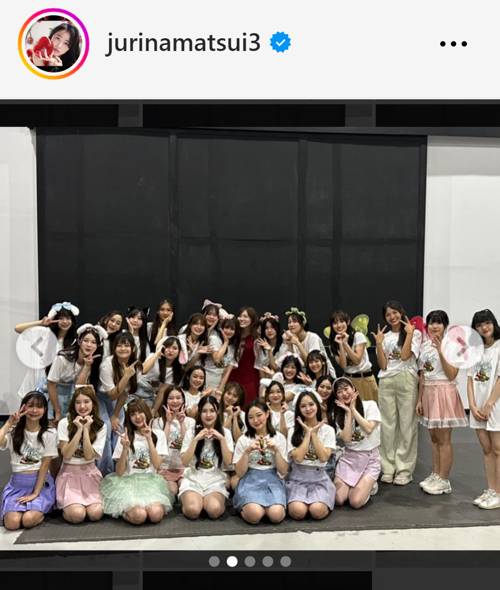松井珠理奈のインスタグラムから