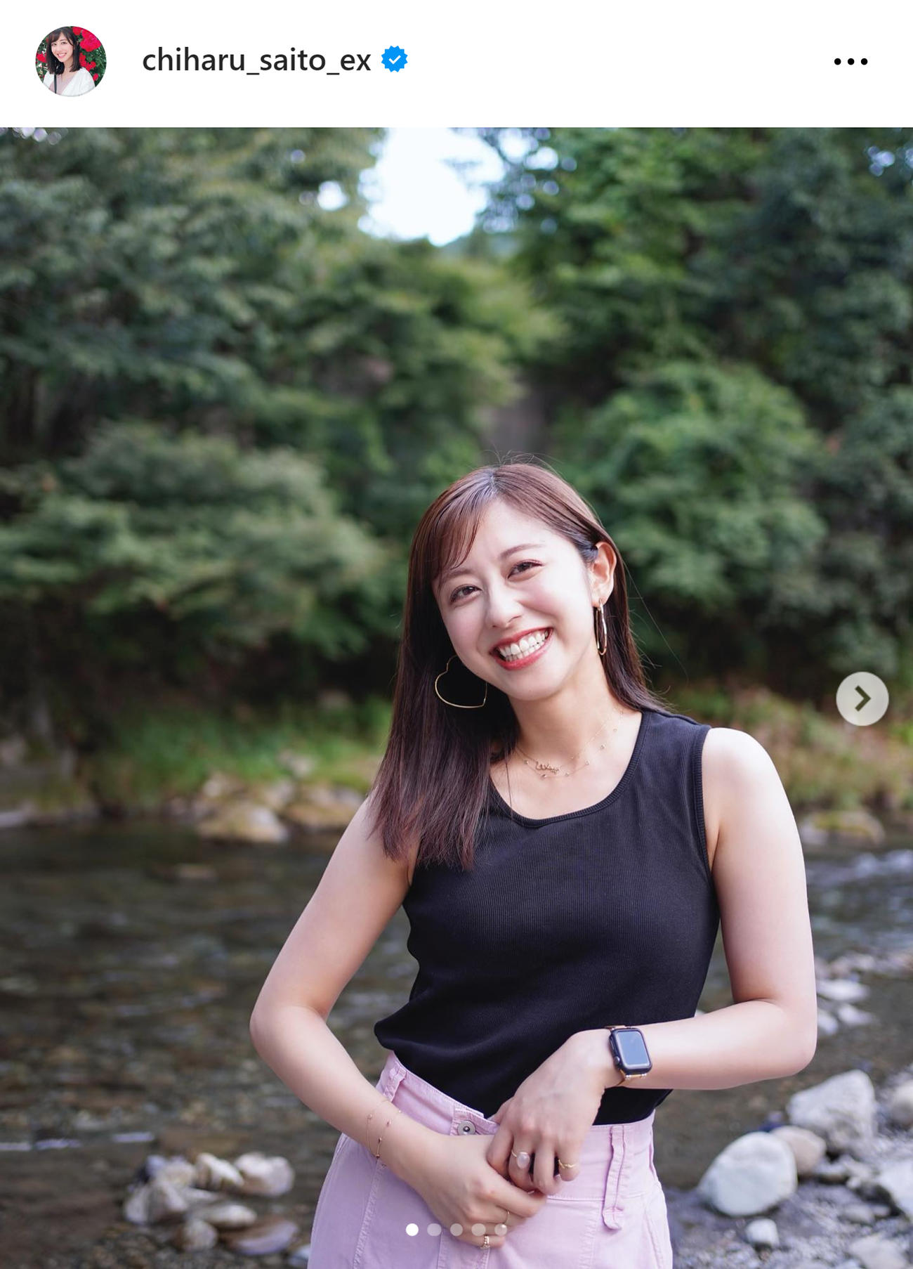 テレ朝斎藤ちはるアナのインスタグラムから