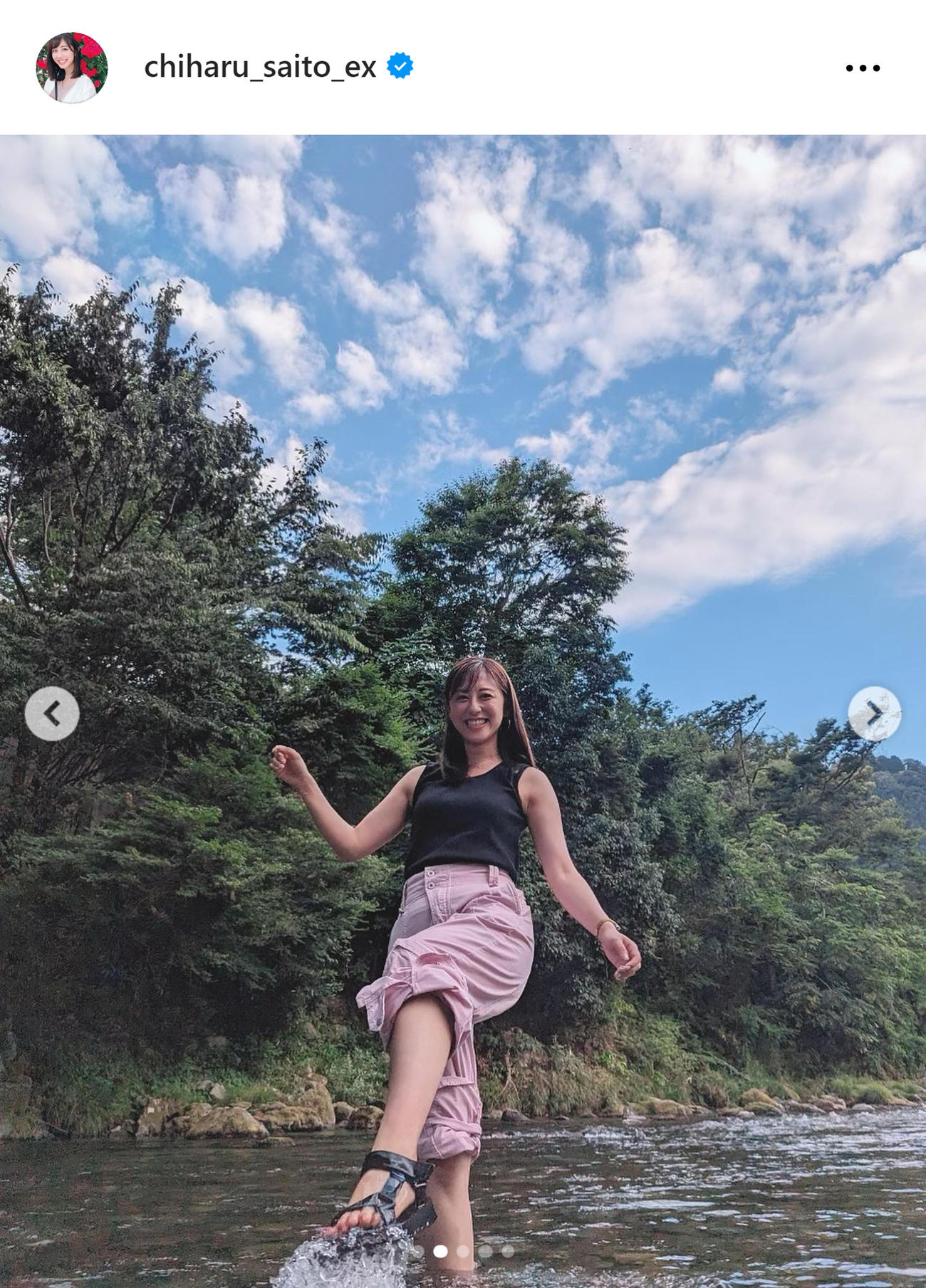 テレ朝斎藤ちはるアナのインスタグラムから