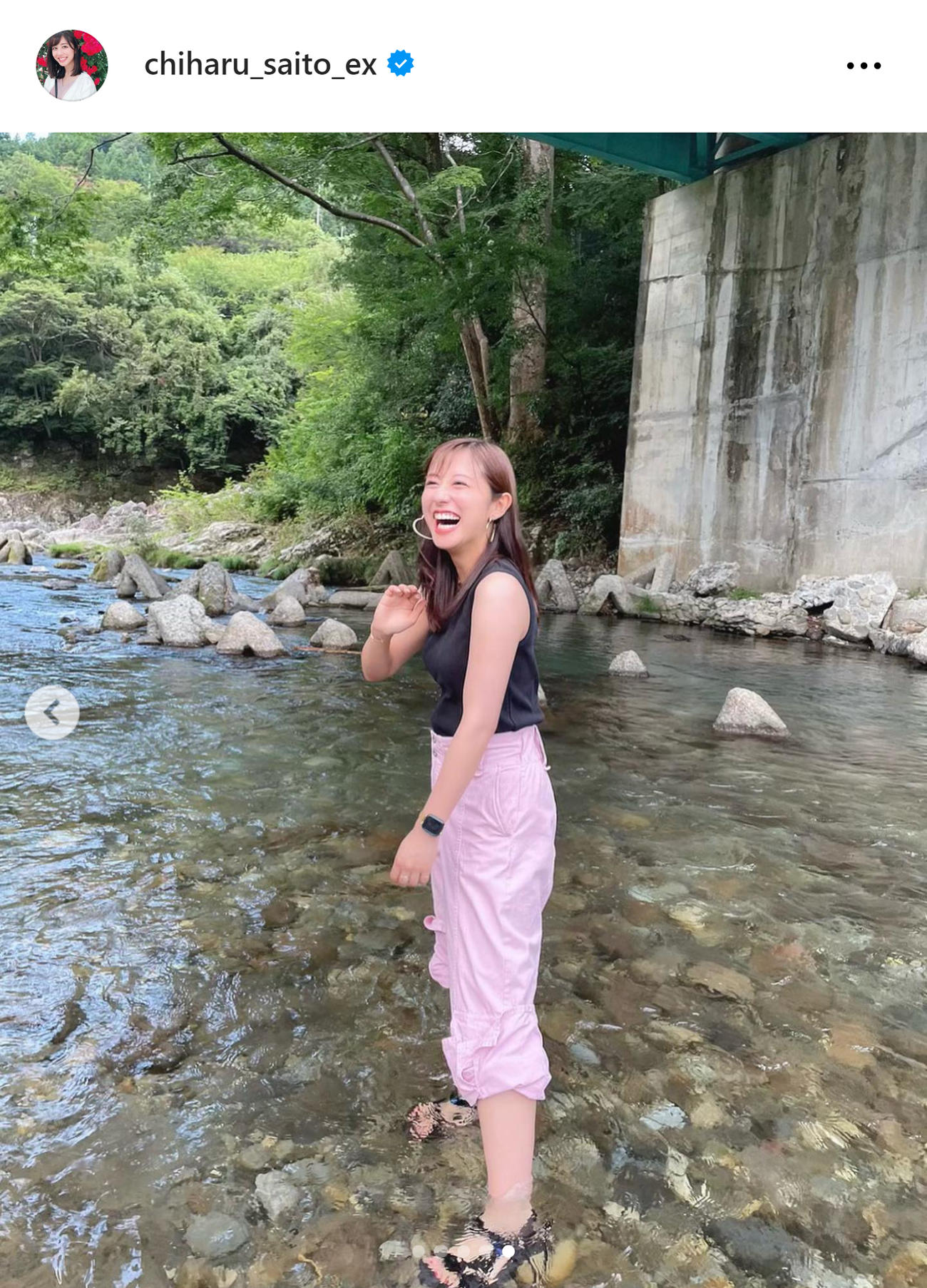 テレ朝斎藤ちはるアナのインスタグラムから