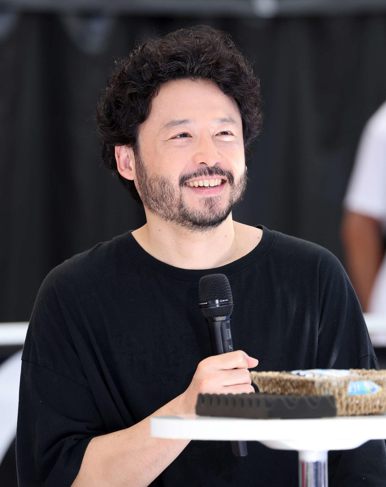 バスケW杯応援イベントに参加した田臥勇太（撮影・鈴木正人）