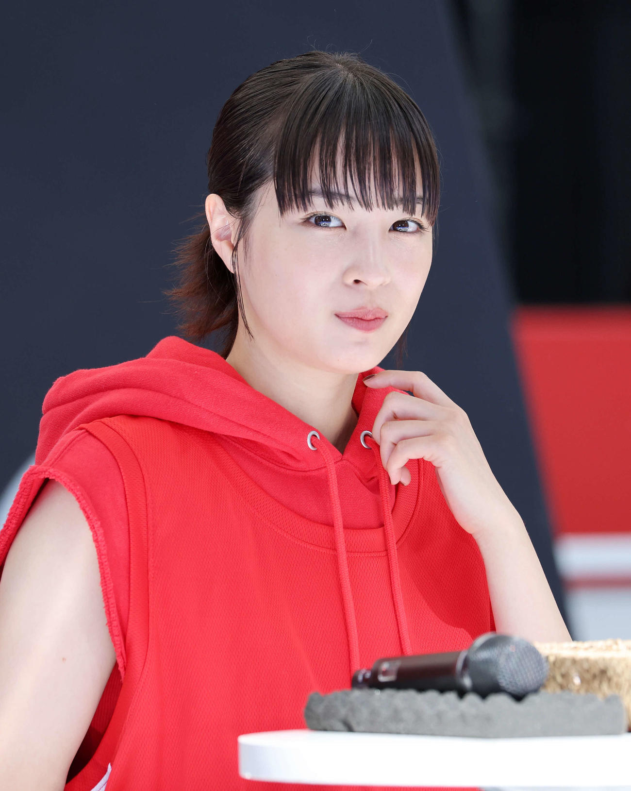 バスケW杯応援イベントに参加した広瀬すず（撮影・鈴木正人）