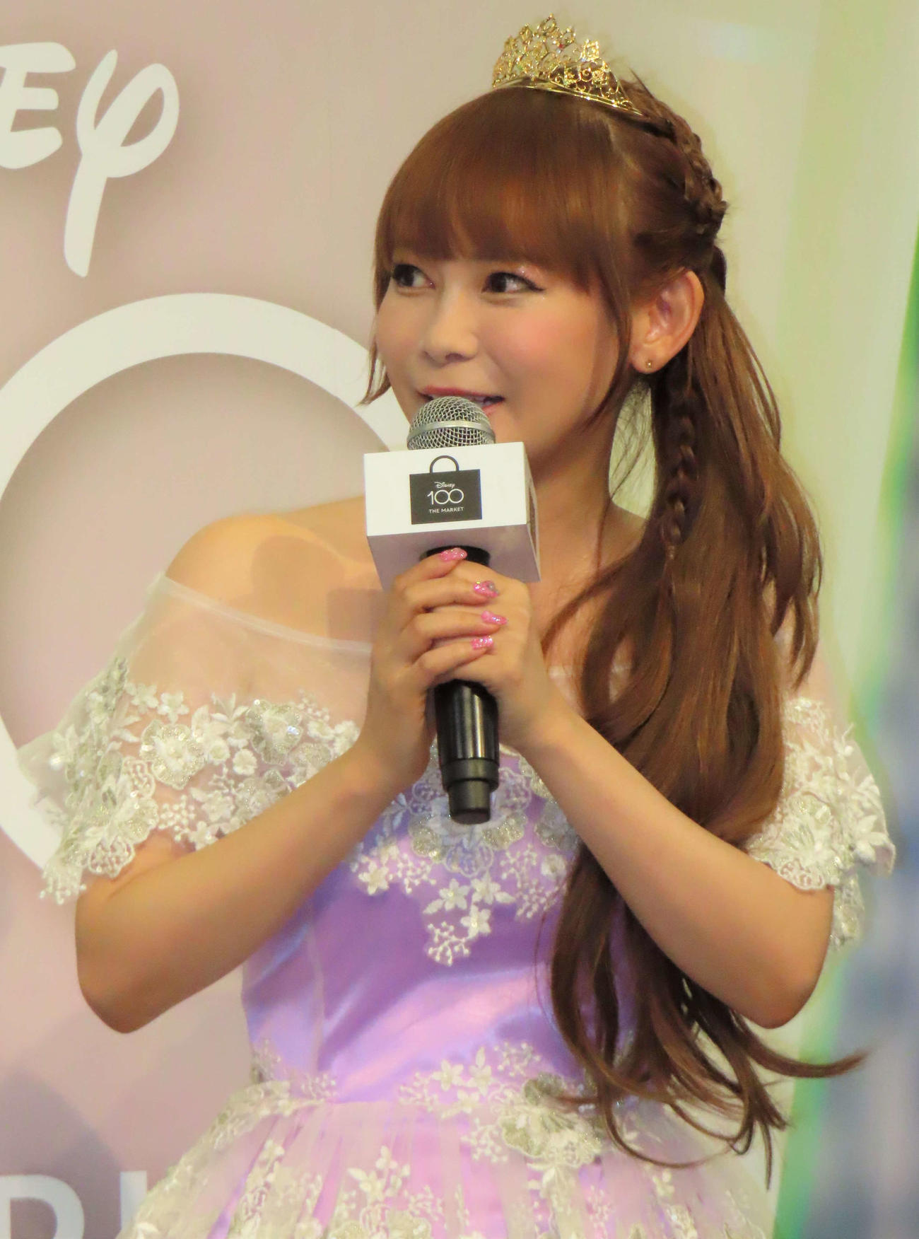 「Disney100 THE MARKET in　日本橋三越本店」オープニングイベントに出席した中川翔子（撮影・玉利朱音）