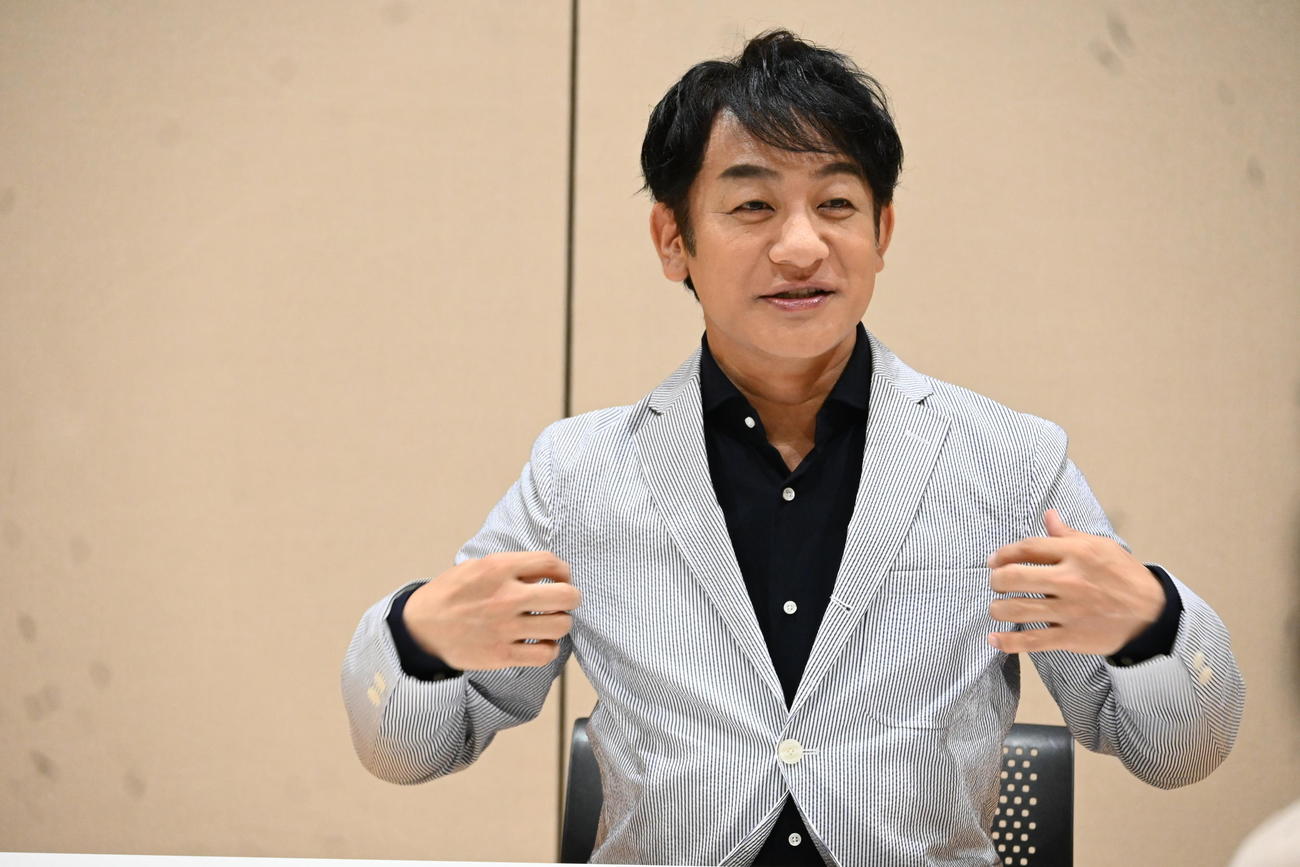 舞台「西遊記」の会見に出席した片岡愛之助（撮影・松浦隆司）
