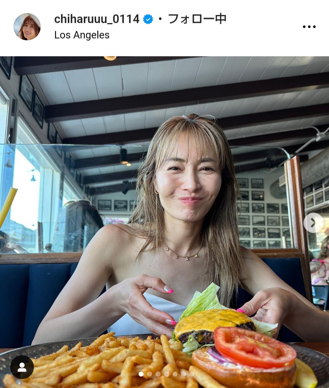 新山千春のインスタグラムから