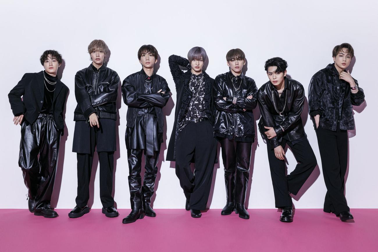 18日にデジタルシングル「CRUISIN’」で全世界デビューするIMP．。左から椿泰我、松井奏、鈴木大河、佐藤新、基俊介、影山拓也、横原悠毅（C）TOBE Co., Ltd.