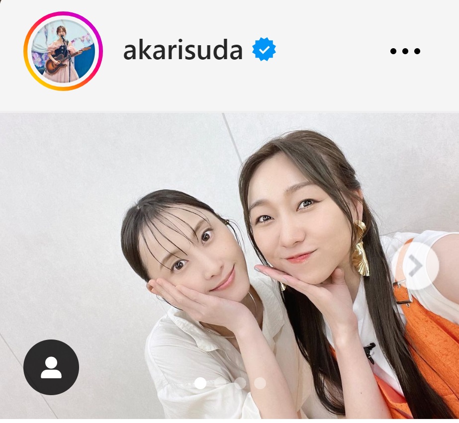 須田亜香里と松井玲奈のツーショット（須田亜香里のインスタグラムから）