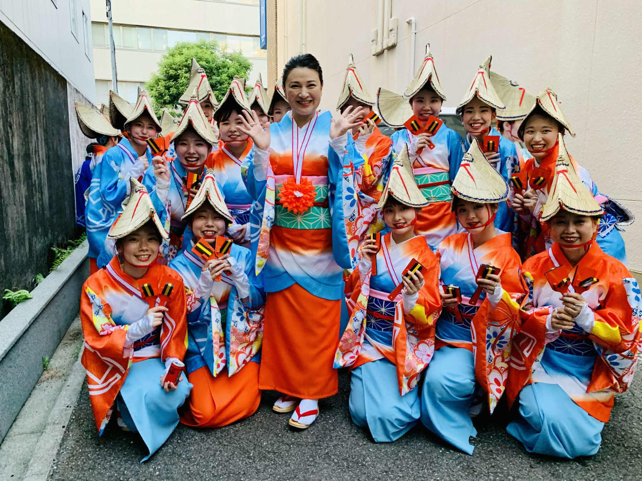 島崎和歌子がよさこい祭りに参加した