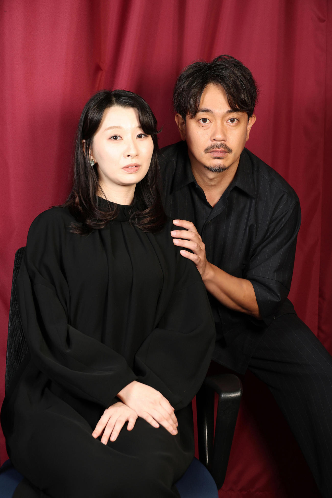 映画「セフレの品格」のキャスト対談を行った行平あい佳（左）と青柳翔（撮影・中島郁夫）