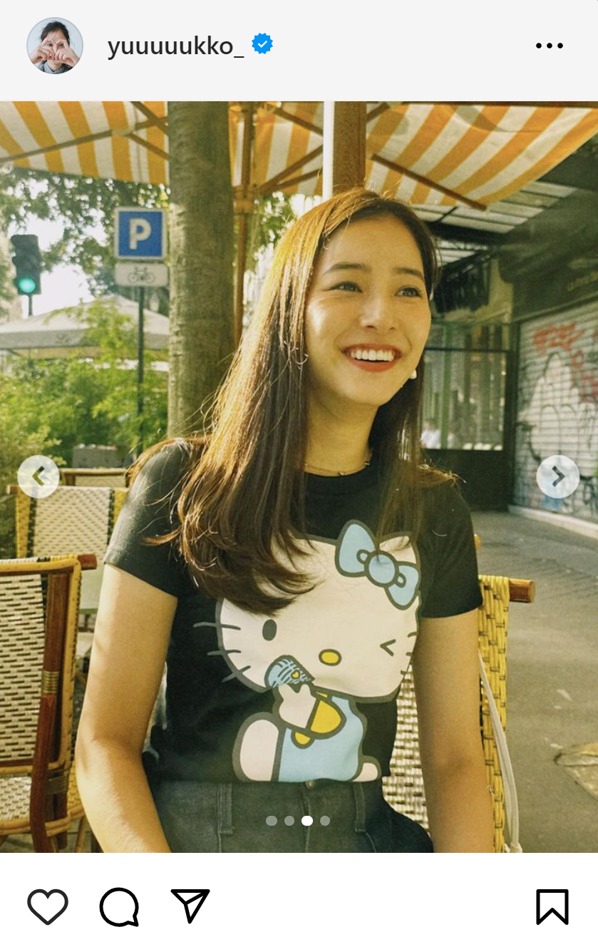新木優子のインスタグラムから