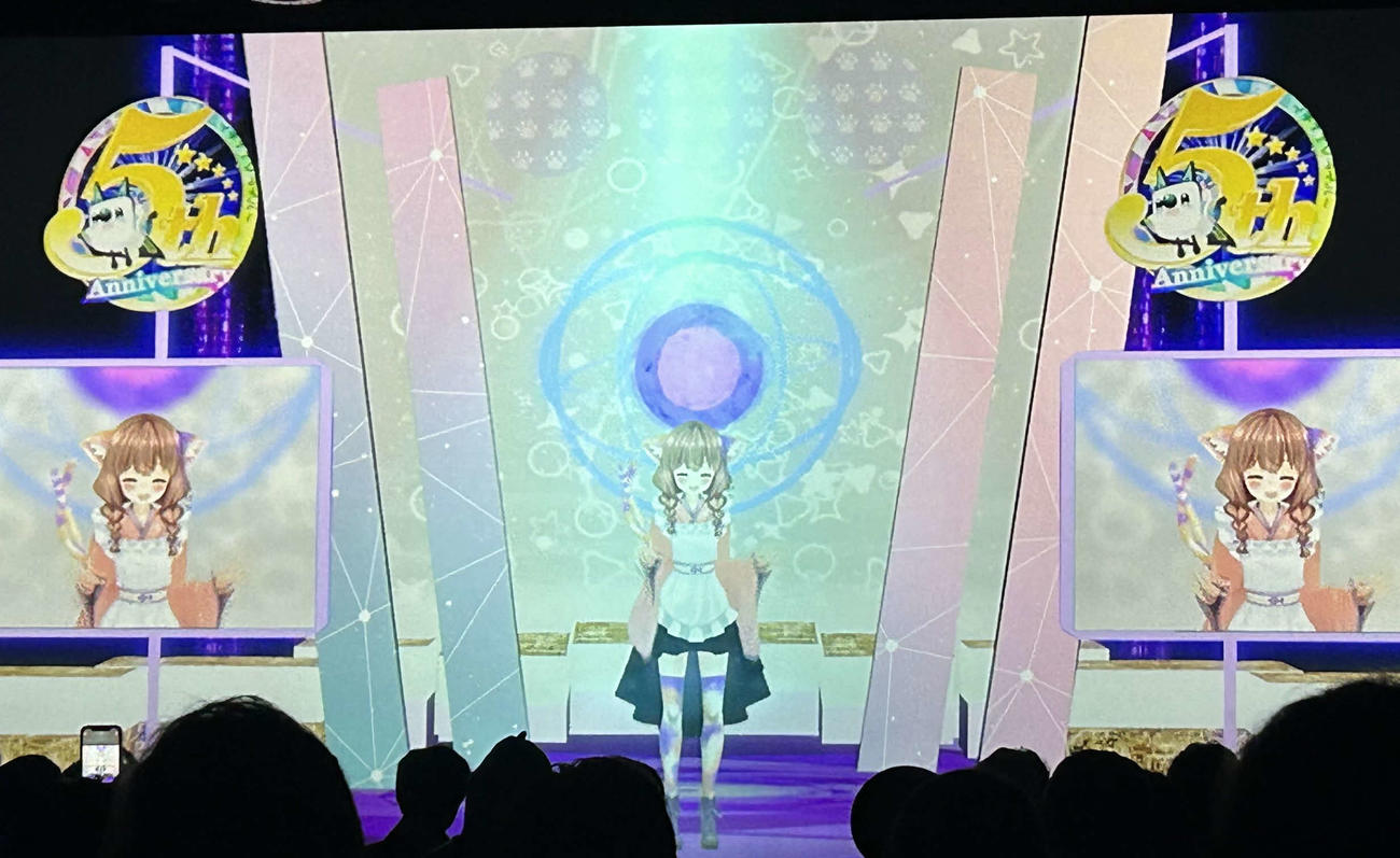 「イチナナVライバー　5th Anniversary Party」に出演した人気Vライバーの、むらゆき（撮影・松尾幸之介）