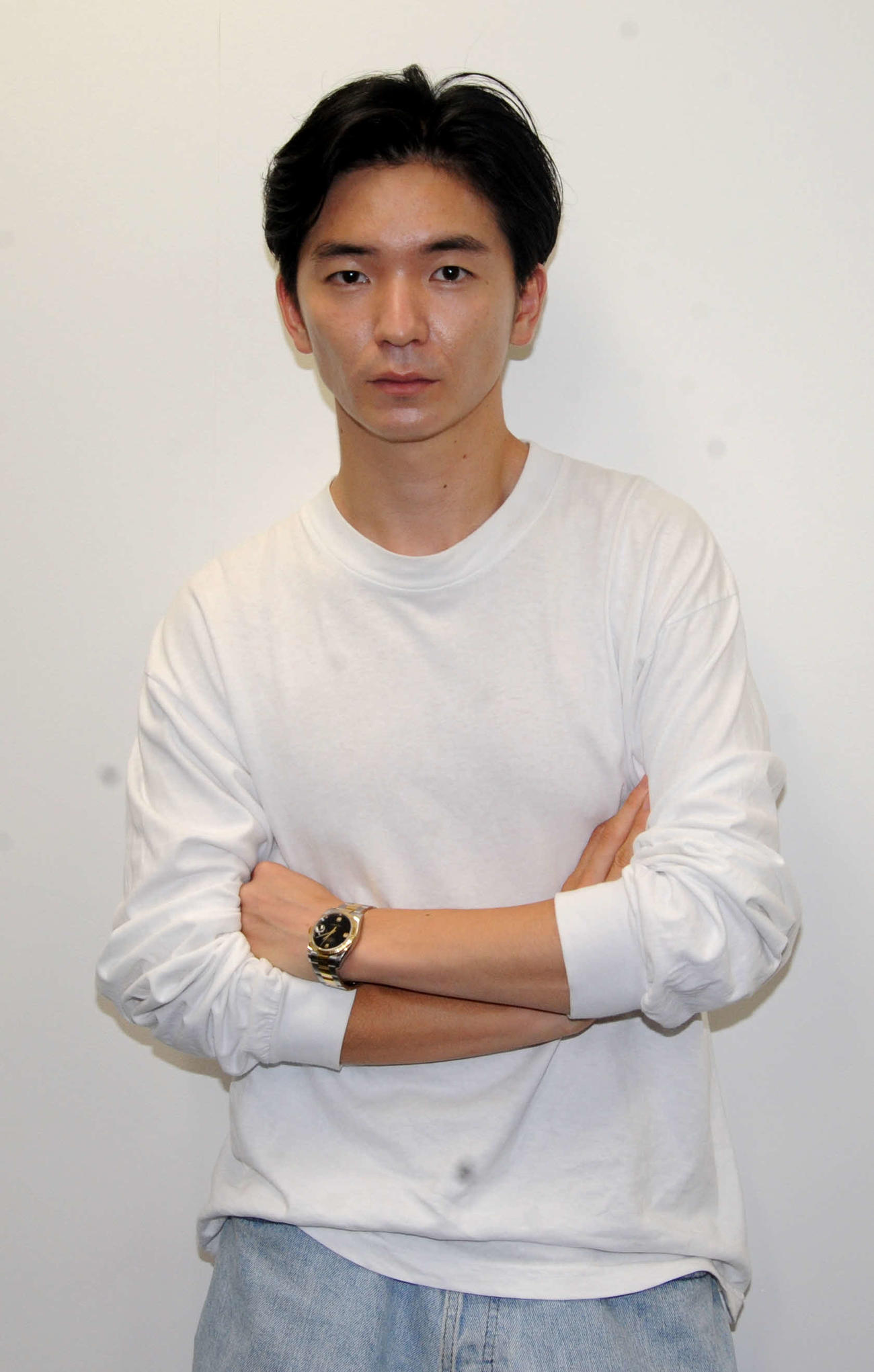 取材に応じた福地展成（撮影・松尾幸之介）